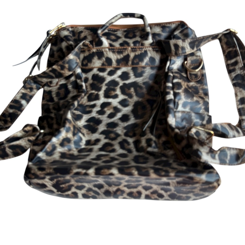 Leopard Print Backpack With Additional Strap - image 6